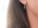 Amethyst february purple rosehips solid gold earrings lilygriffin nz jewelry