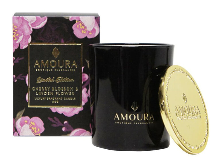 AMOURA Candle cherry blossom and linden flower 310g scented home gift