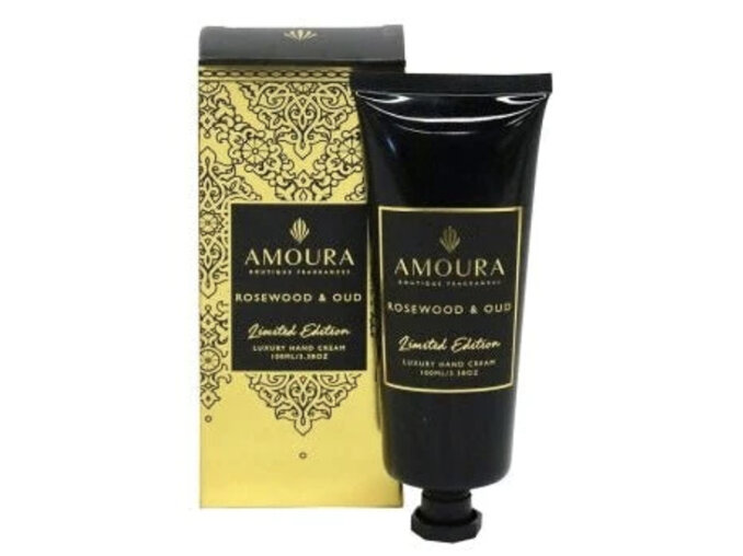 Amoura Rosewood & Oud 100ml Luxury Hand Cream Boutique Fragrance Boxed Gift