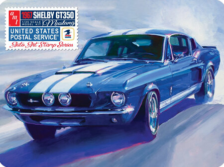 AMT 1/25 1967 Shelby GT350 Mustang USPS Stamp Series Tin (AMT1356)