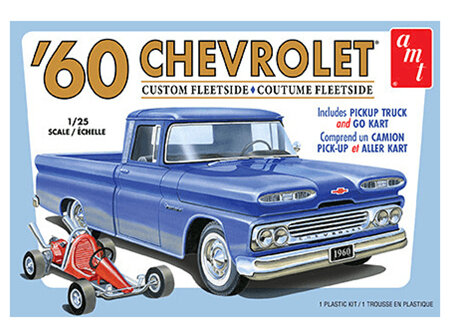 AMT 1/25 '60 Chevy Custom Fleetside Pickup w/Go Cart (AMT1063)