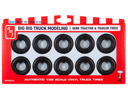 AMT 1/25 Big Rig Semi Tractor & Trailer Tires (AMTPP23)