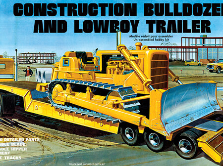 AMT 1/25 Construction Bulldozer & Lowboy Trailer (AMT1218)