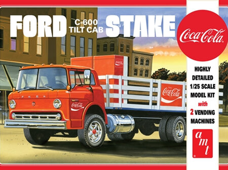AMT 1/25 Ford C-600 Tilt Cab Stake Bed w/ Vending Machines Coca-Cola (AMT1147)