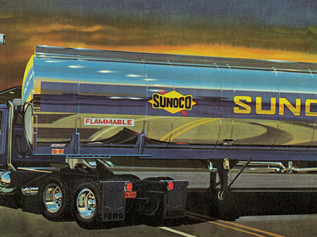 AMT 1/25 Fruehauf Plated Tanker - Sunoco (AMT1239)