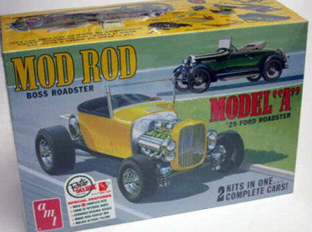AMT 1/25 Mod Rod Boss Roadster/Model A 29 Ford Roadster 2 Kit Set (AMT1002) 2016 Issue