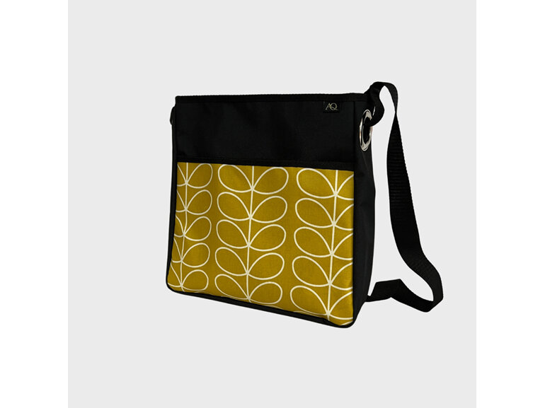 An Orla Kiely laminated fabric for an easy to clean bag.