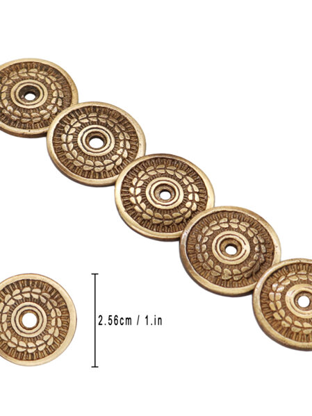 Ancient/Dark Ages/Medieval Round Brass Belt Fittings (Pack of 5)