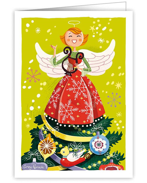 Angel on the Tree Christmas Card by Quire Publishing