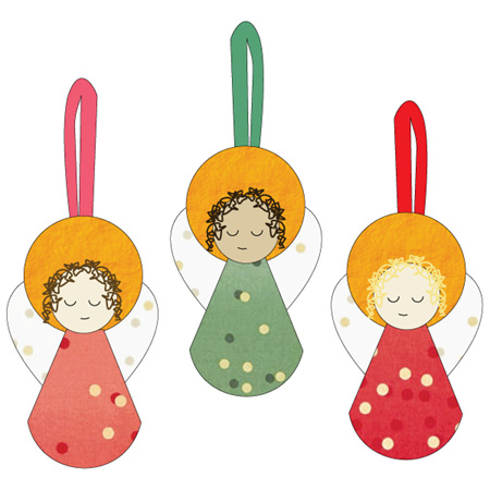 Angel Ornaments by Paper Pieces