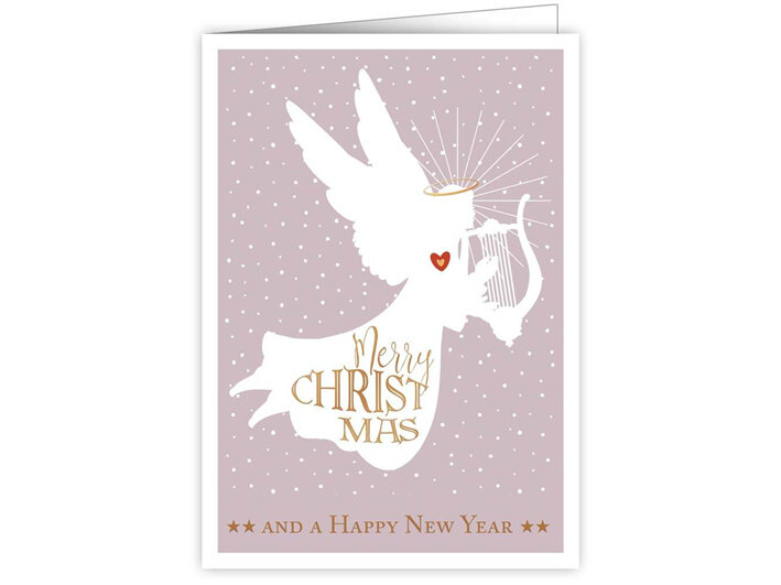 Angel with Harp Christmas Card by Quire Publishing