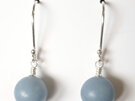 Angelite and sterling silver earrings