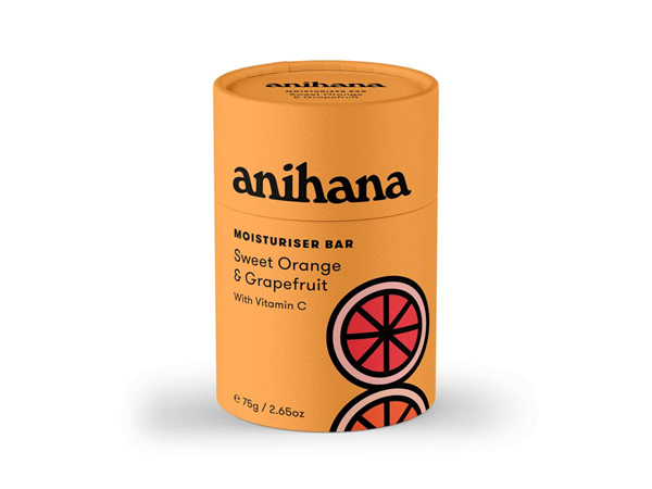 anihana Solid Moisturiser Orange & Grapefruit 75g