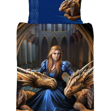 Anne Stokes Fierce Loyalty Dragon Reversible Single Duvet Cover Set