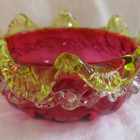 Antique cranberry bowl