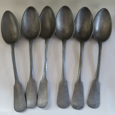 Antique pewter spoons
