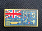 aotearoa new zealand flag map large geocoin for geocaching, exclusive, gold