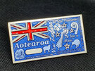 aotearoa new zealand flag map large geocoin for geocaching, silver, gold