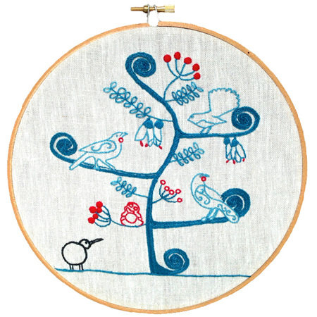 aotearoa tree of life embroidery kit