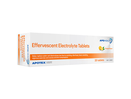 APH Effervescent Electrolyte Orange 20 Tablets
