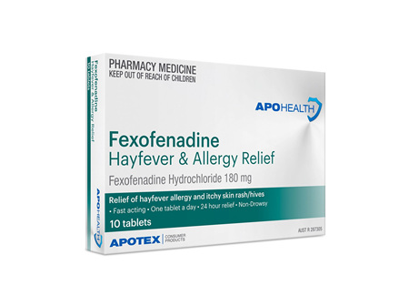 APH Fexofenadine 180mg Tab Blst 10