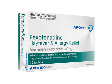 APH Fexofenadine 180mg Tab Blst 30