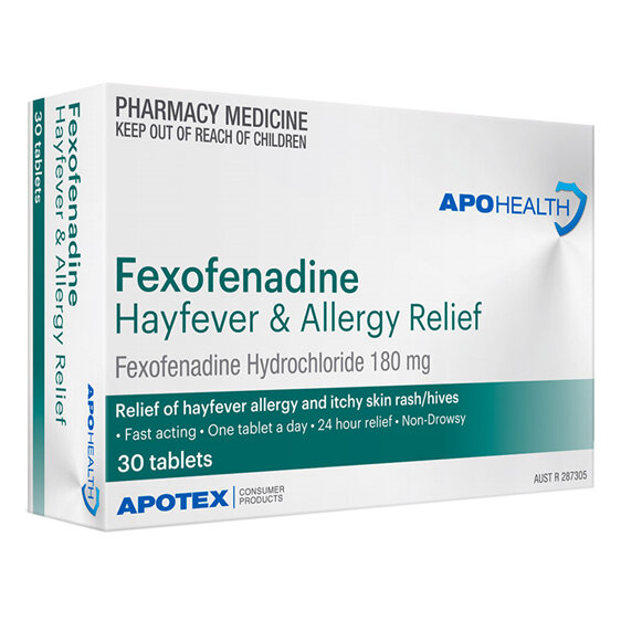 APH Fexofenadine 180mg Tab Blst 30