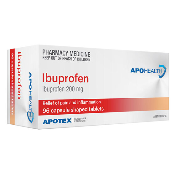 APH Ibuprofen Caplet 200mg 96