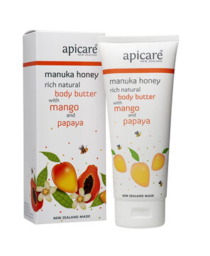 Apicare Manuka Honey Rich Natural Body Butter with Mango and Papaya 200g