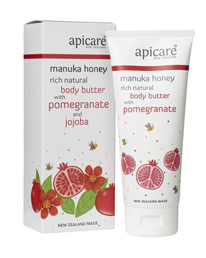 Apicare Manuka Honey Rich Natural Body Butter with Pomegranate and Jojoba 200g