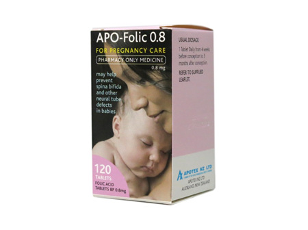 APO Folic Acid Tabs 0.8mg 120