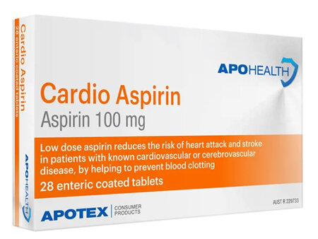 Apohealth Cardio Aspirin Ec Tablet Blister Pack 28