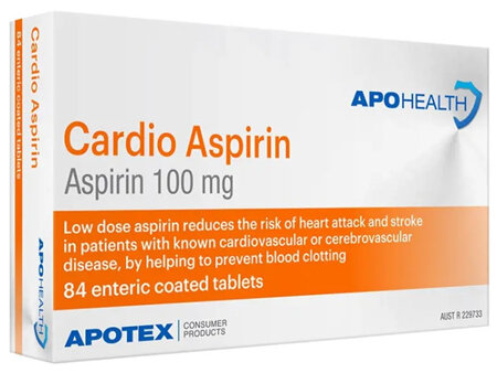 Apohealth Cardio Aspirin Ec Tablet Blister Pack 84