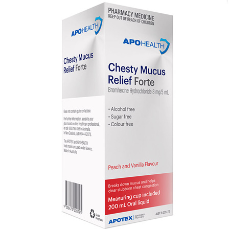 APOHEALTH CHESTY MUCUS RELIEF FORTE 200ML