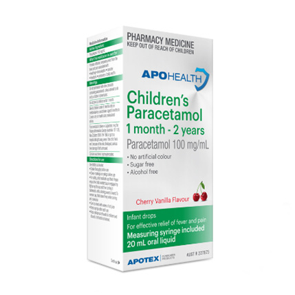 APOHEALTH CHILD PARACETAMOL DROPS 1 MONTH-2 YEAR 20ML
