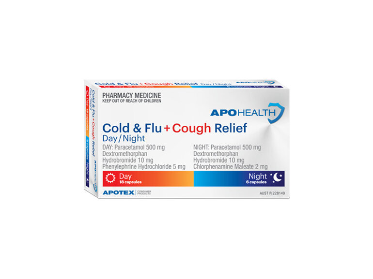 Apohealth Cold & Flu + Cough Relief Day/Night Capsule Blister Pack 48
