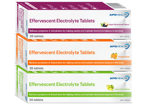 Apohealth Effervescent Electrolyte (Orange Flavoured) Tabs 20