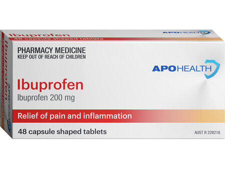 APOHEALTH Ibuprofen Caplet Blister Pack 48