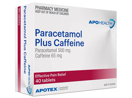 Apohealth Paracetamol Plus Caffeine Tablets 40