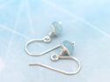 Aquamarine gemstone march blue birthstone rosehip earrings lily griffin nz