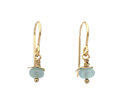 Aquamarine gemstone solid 9k gold march birthstone earrings lily griffin nz