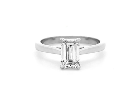 Ardor: Emerald Cut Diamond Solitaire Ring