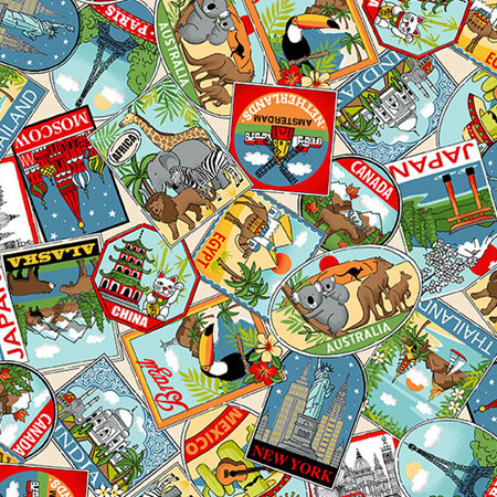 Around the World Labels Multi TP-2399-1