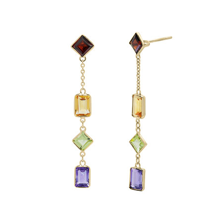 Art Deco Gemstone Drop Earrings