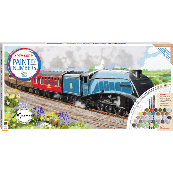 Art Maker Paint by Number Canvas Steam Train