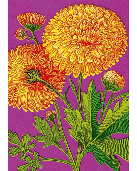 Art Press - Yellow Chrysanthemum Card