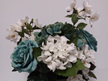 #artificialflowers#fakeflowers#decorflowers#fauxflowers#arrangement#teal#white