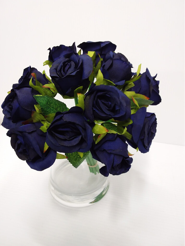 #artificialflowers#fakeflowers#decorflowers#fauxflower#posy#blue#rose#bud