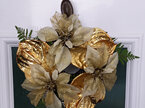 #artificialflowers#fakeflowers#fauxflowers#wreath#cane#gold#poinsettia#christmas