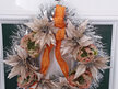 #artificialflowers#fakeflowers##fauxflowers#wreath#cane#orange#silver#christmas